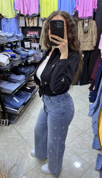 Pantalon jeans LV Blanc