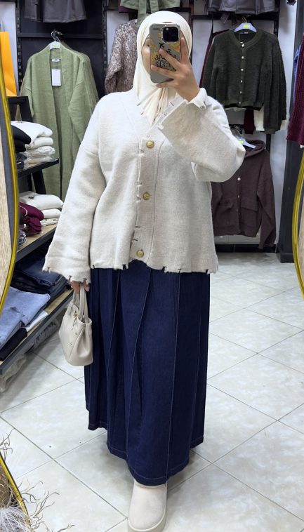 Gilet en lain déchiré