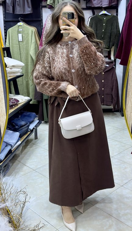 Gilet Laine Dégradé perlé