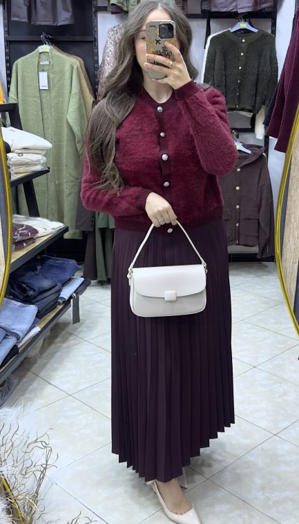 Gilet Fourrure Court Boutonné